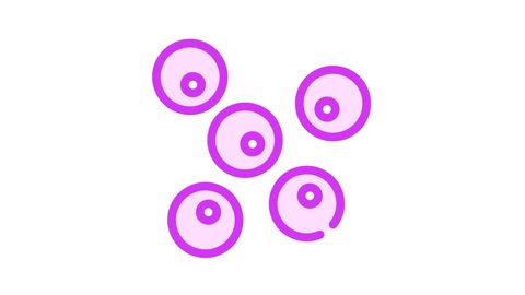 coccus bacteria color icon animation