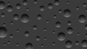 Abstract black and gray balls background design animation.