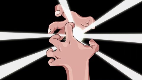 Anime Hands Energy Hands Anime Throwing Stock Footage Video (100% ...