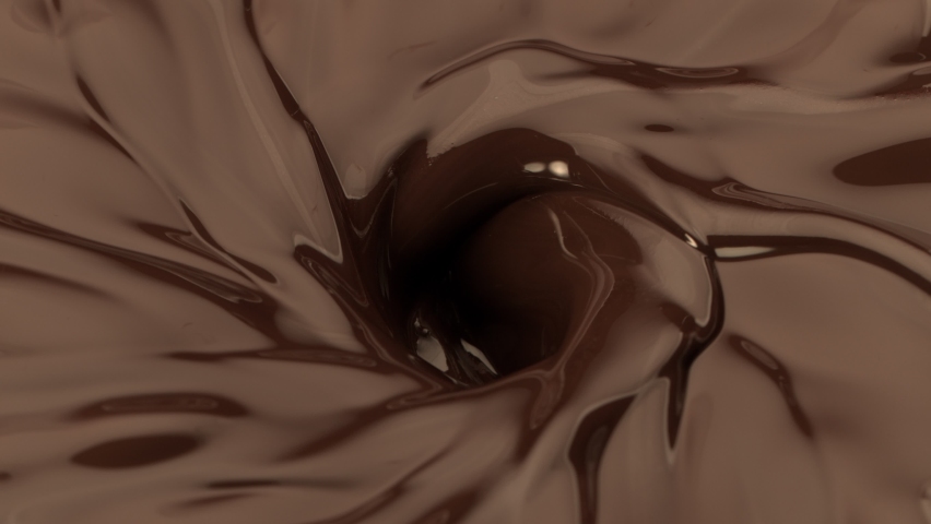 Super Slow Motion Shot of Melted Chocolate Vortex . Royalty-Free Stock Footage #1071547480