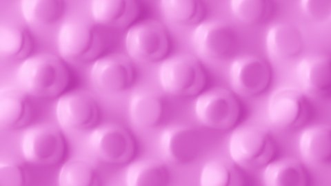 Abstract Organic Dots Surface Loop 1 Light Pink: smooth pink surface with many round dots. Dotted texture. Ribbed surface pattern. Wiggly surface. Dots design. Seamless loop. 

