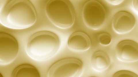 Abstract Organic Dimple Surface Loop 1 Light Yellow: smooth clean yellow blue surface with rounded holes. Abstract biology concept. Enlarged pores. Skin surface. Seamless loop. 