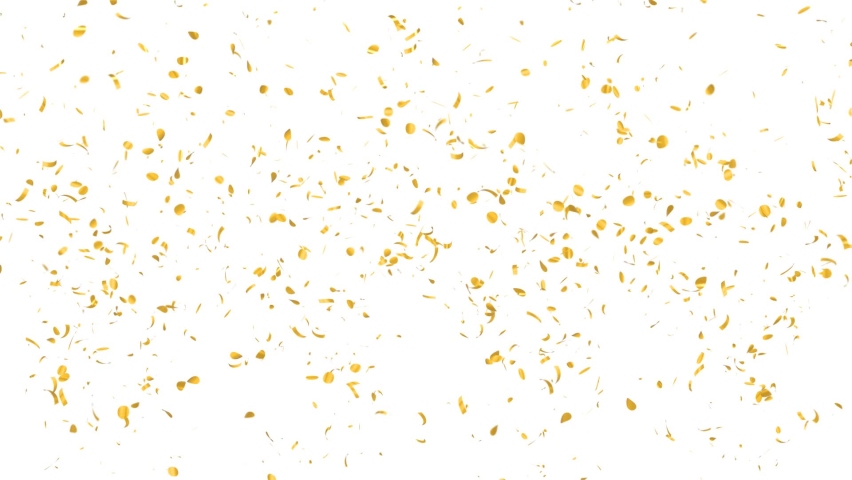 Gold Confetti Pack on a White Background with Luma Matte  | Shutterstock HD Video #1071584302