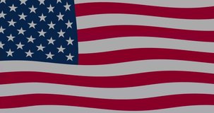 Memorial day animation. Waving flag. Happy memorial day. Flag USA. Honoring all who served banner for memorial day. Animation 4k