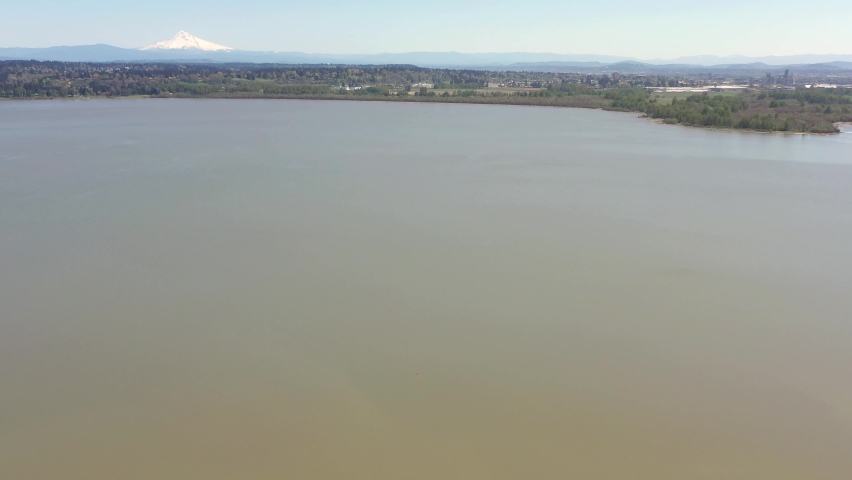 Vancouver Lake and surrounding area in early spring