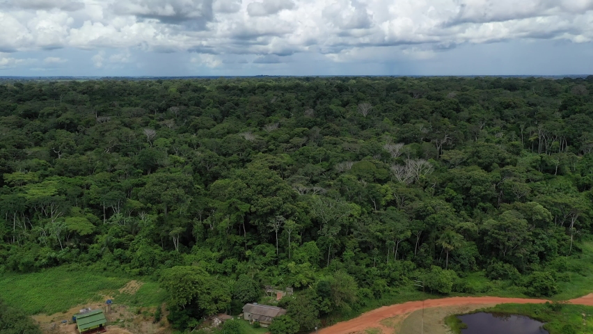 Aerial View Amazon Rainforest State Acre Stock Footage Video (100% ...