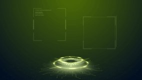 futuristic animation of HUD interface with programming code. abstract technology looped background. hi-tech digital cyber concept. FUI, GUI,UI virtual design. cyberspace elements. Computer technology - Powered by Shutterstock - Get 15% off with code: PIKWIZARD15