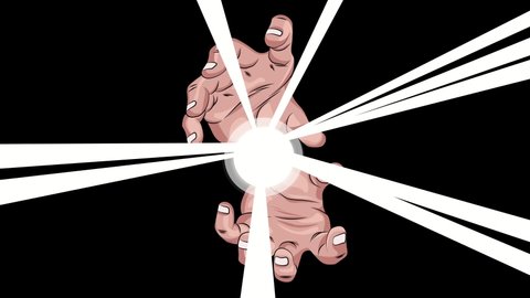 Anime Hands Energy Hands Anime Throwing Stock Footage Video (100% ...
