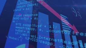 Digital animation of data processing over statistical data processing on blue background. global finance and computer interface technology concept - Powered by Shutterstock - Get 15% off with code: PIKWIZARD15