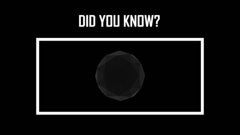 Did you know? text animation. Interesting fact did you know with blank space for text. DYY? with black background