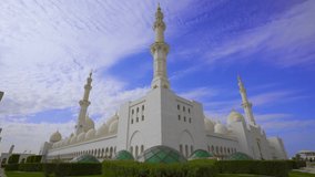 Grand Mosque Abu Dhabi beautiful timelapse video