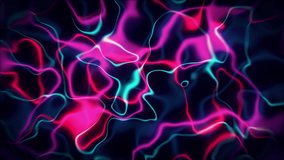 Moving HOLOGRAPHIC liquid gradient WAVES ANIMATION. Motion graphic loop of MULTICOLOR FLUID using for backgrounds, WALLPAPERS, promotions, fashion shows, video art INSTALLATIONS. Colorful 3D ABSTRACT.