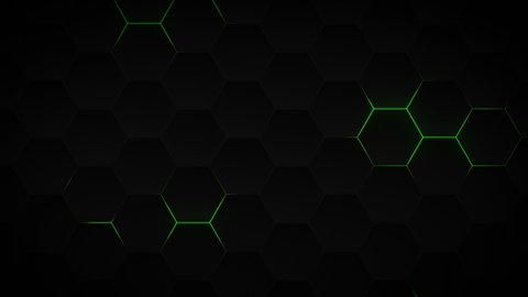 Abstract Dark Hexagon Pattern On Green Stock Footage Video (100% ...