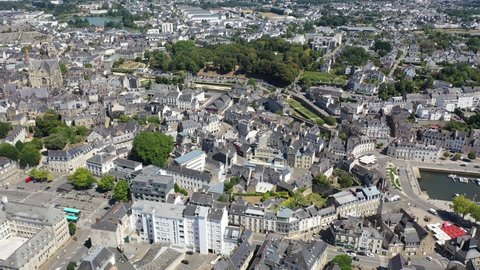 Picturesque view of the city Vannes. View from above. Brittany. France