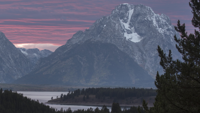 Grand Teton National Park Timelapes, Mount Moran and Jackson Lake
