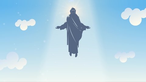 2d Animation Ascension Day Jesus Christ Stock Footage Video (100% ...
