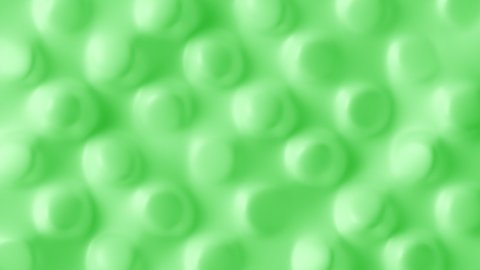 Abstract Organic Dots Surface Loop 1 Light Green: smooth green surface with many round dots. Dotted pattern. Surface with bumps. Bumpy texture. Skin sensation. Seamless loop. 
