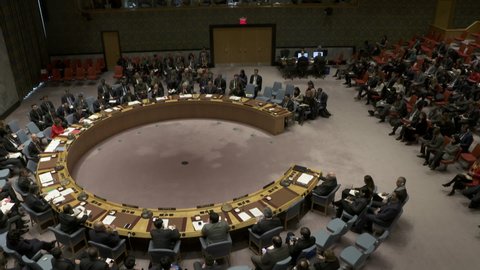 New York City, NY, USA, Oct. 1 2016: United Nations Security Council meeting.
