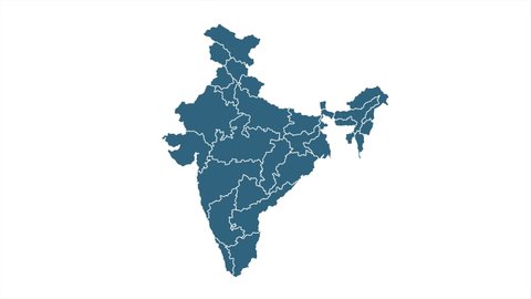 India Map Icon Isolated On White Stock Footage Video (100% Royalty-free ...