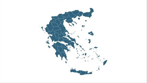 Greece animated map with alpha.