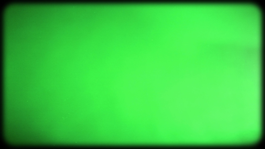Effect of an old TV with a kinescope on a green screen. Retro film video, effect footage. Old green TV screen. Noise flickers. Ideal for overlay. Royalty-Free Stock Footage #1071840865