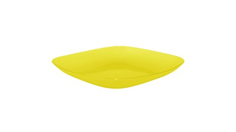 Stop motion animation. Changing the color of kitchen plates on a white background. Stop motion animation with colored cookware for use in infographics on kitchen topics. For promotional demonstration