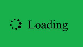 Loading Circle With Green Screen on Device Screen Digital Display of Web Page Website. Computer Software Monitor Viewpoint of Loading Processing File, Video, Music, Data.