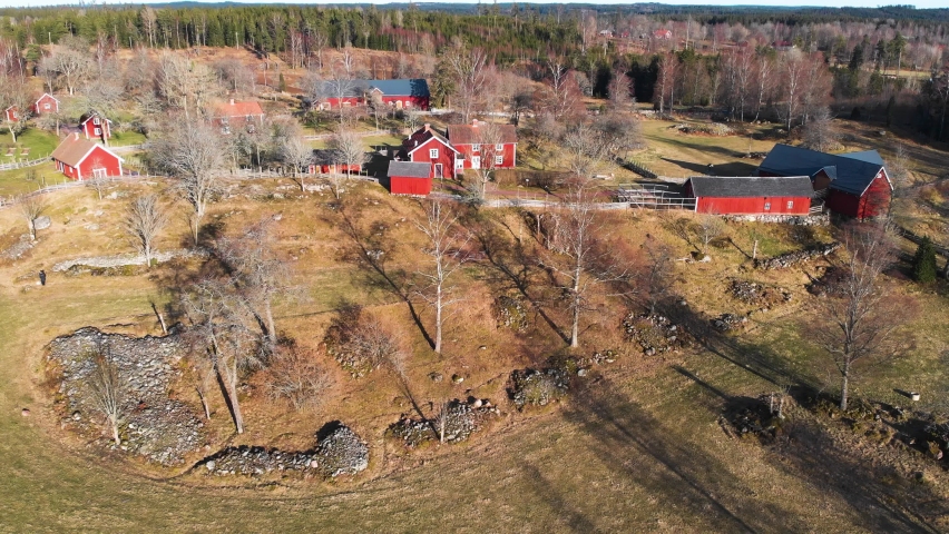 Aerial Small Village Åsens By 스톡 동영상 비디오(100% 로열티 프리) 1071846058 | Shutterstock