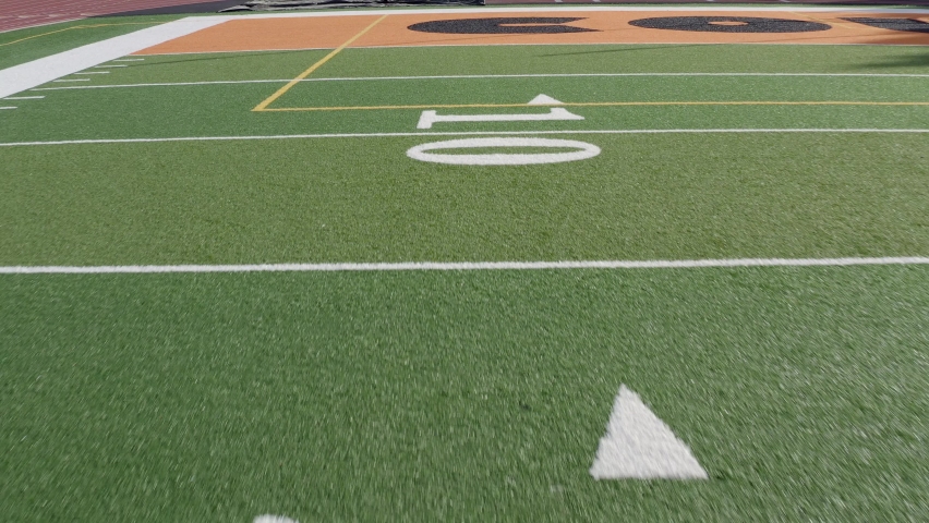 Aerial: High School football field numbers.