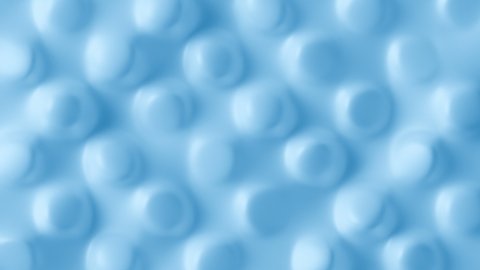 Abstract Organic Dots Surface Loop 1 Light Blue: smooth blue surface with many round dots. Dotted texture. Abstract background. Magnetic surface. Touch texture. Nice sensation. Seamless loop. 
