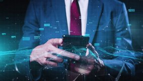 Investment finance business and technology, hand close up businessman using smartphone mobile trading, stock exchange market data futuristic background. - Powered by Shutterstock - Get 15% off with code: PIKWIZARD15