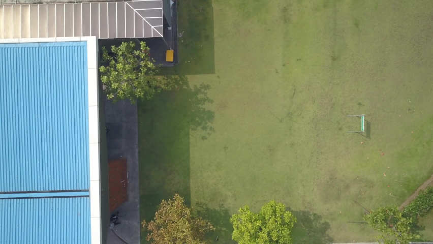 Top view in the free yard 