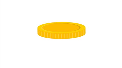 Gold coins. Spinning gold coin with optional luma matte. Alpha Luma Matte included. 4k