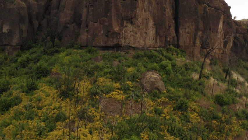 Rising up to reveal Butte Creek Lookout and surrounding landscape