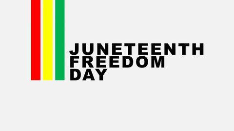 juneteenth freedom day animated text