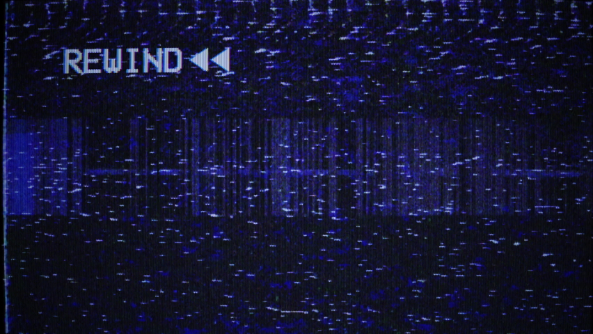 Rewind sign, arrows marks, VHS noise texture. Static noise, glitch effect. Videocassette recorder. Damaged cassette  type, bad signal. TV noise. Retro, vintage 90s style animation. Seamless loop 4K  | Shutterstock HD Video #1072025587