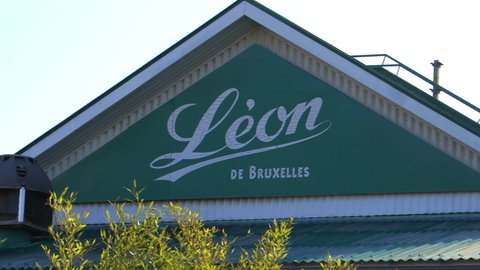 Bordeaux, France - May 2021 : Front of  Leon de Bruxelles restaurant 