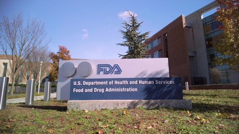 Silver Spring, MD, USA 11-10-2020: Exterior view of the headquarters of US Food and Drug Administration (FDA). This federal agency approves medications, vaccines and food additives for human use.