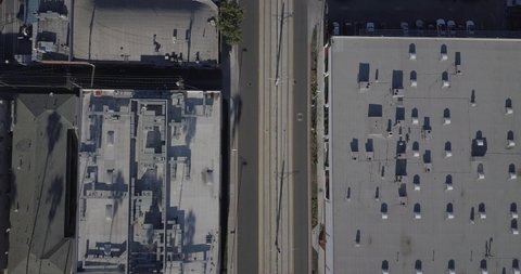 Santa Monica Street Aerial View Industrial Buildings