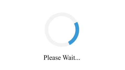 Please Wait Loading Throbber Circle on Device Screen Digital Display of Web Page Website. Computer Software Monitor Viewpoint of Loading Processing File, Video, Music, Data.