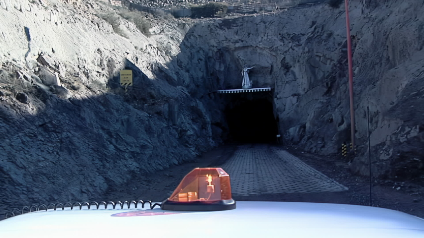 Mine Entrance With Saint Barbara Statue, Iron Ore Mine, Sierra Grande, Rio Negro, Argentina