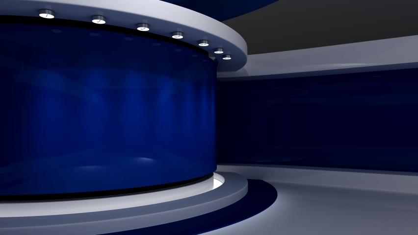 Tv Studio. News Room. Studio Stock Footage Video (100% Royalty-free ...