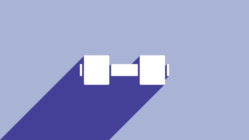 White Dumbbell Icon Isolated On 스톡 동영상 비디오(100% 로열티 프리) 1072109069 | Shutterstock