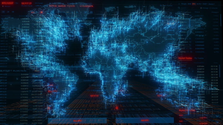 Abstarct technology background cyber world map