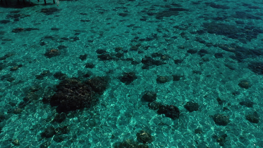 Tahiti, Moorea island beach drone footage