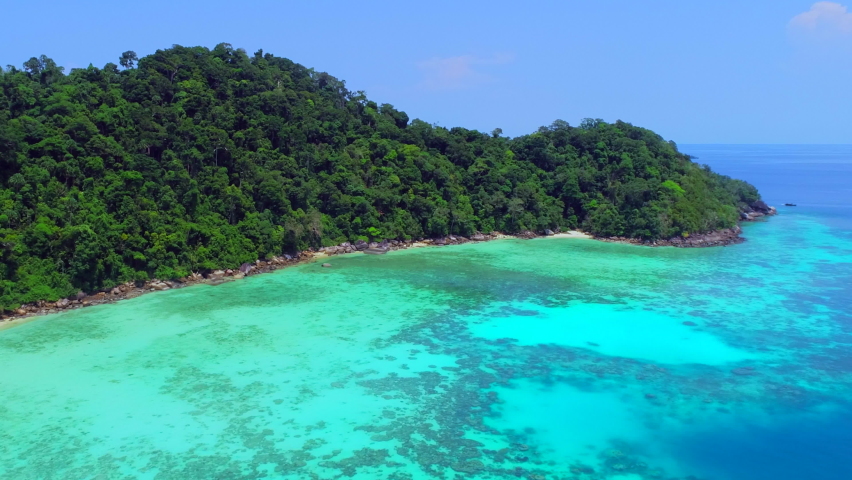 Aerial view of Koh Surin National Park in Thailand | Shutterstock HD Video #1072152344