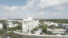 Stylistic Miami Beach urban area footage