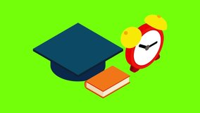 Education concept icon animation cartoon best object on green screen background - Powered by Shutterstock - Get 15% off with code: PIKWIZARD15