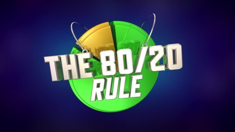 The 80-20 Rule Pareto Principle Power Law Distribution Pie Chart 3d Animation
