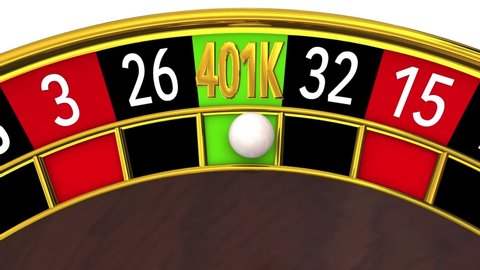 401K Roulette Wheel Gamble Investment Retirement Savings Account 3d Animation